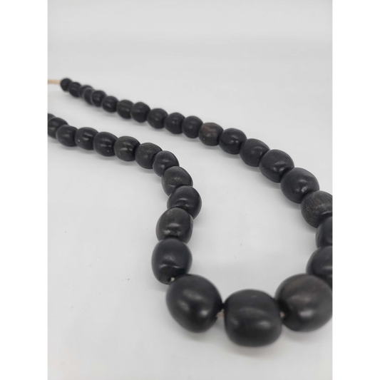 Charcoal Black African Bead