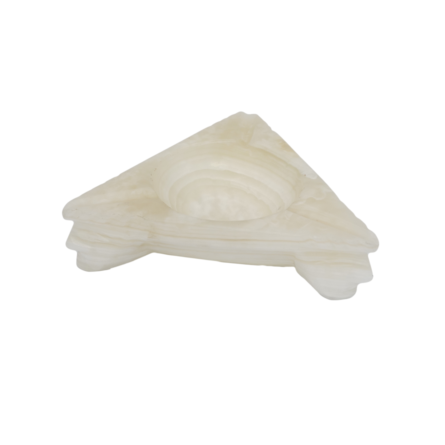 Off-White Marble Hand Carved Ashtray