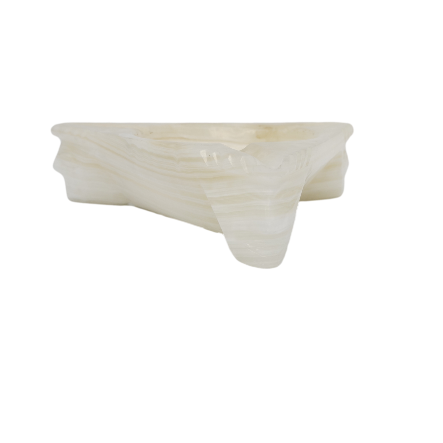Off-White Marble Hand Carved Ashtray