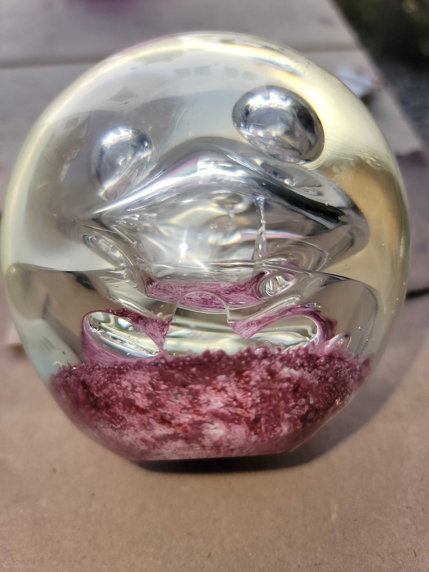 Hand blown crystal glass ball