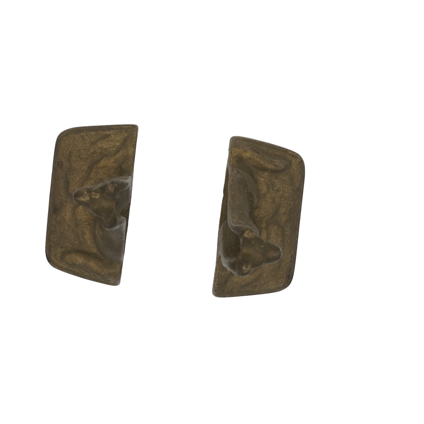 Brass Dog Book Ends