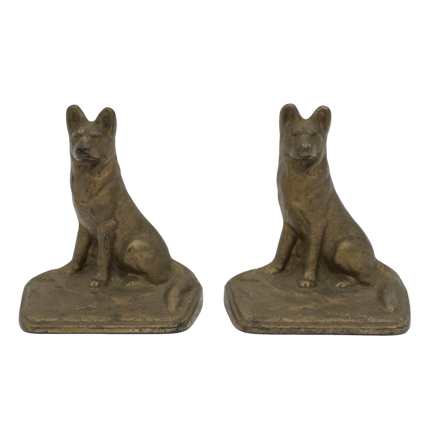 Brass Dog Book Ends
